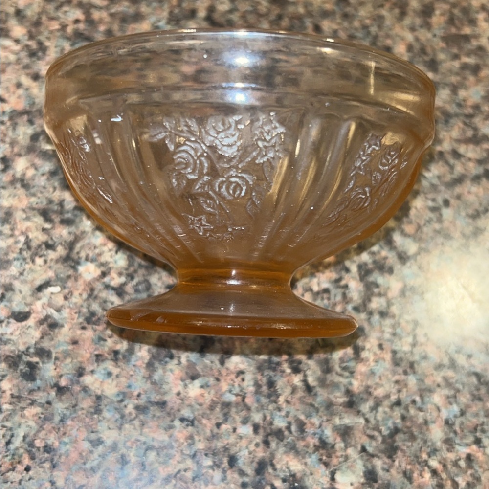 Vintage 1930s Pink Depression Sherbet glass